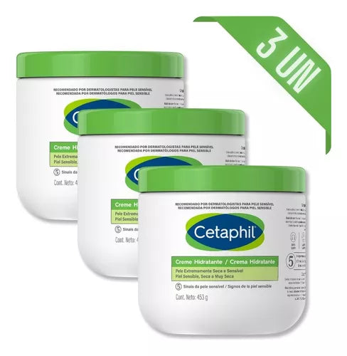 Kit Cetaphil Gel Creme Hidratante Corporal Rápida Absorção (3 Unidades)